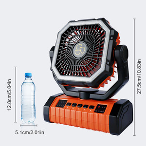 Lámpara LED portátil recargable con ventilador para camping, 4000mAh, para pesca al aire libre - Product Image 2
