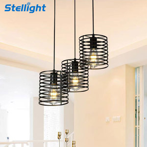 Cổ Điển Retro Sắt Lồng Mặt Dây Chuyền Trần Ánh Sáng Vòng Surround Cơ Thể Cho Nhà Bếp Đảo Hoặc Khách Sạn Treo Đèn - Product Image 3