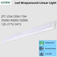 Luminaria LED Comercial IP65 de 2FT/4FT, Tipo Batten, Montaje en Superficie, Iluminación Lineal con CRI 80, 5000K Luz de Día, Carcasa de Hierro, Regulable