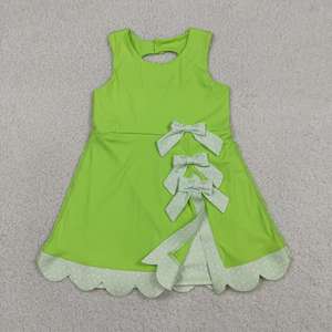 En Stock: Vestido de Yoga sin Mangas para Niñas con Estampado de Puntos Lime Dots, Ropa Deportiva al por Mayor, Nueva Moda, Ropa Deportiva Infantil de Boutique - Product Image 2