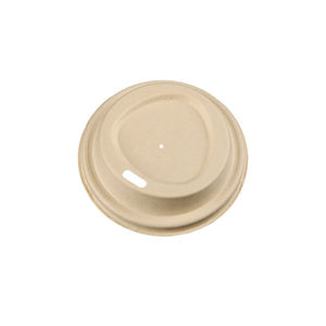 Compostable Biodegradable Desechable 80ml 90mL Café Caliente Bebida Bagazo Taza Cubierta Caña Papel Pulpa Tazas Tapas - Product Image 3