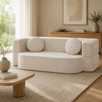 Canapé-lit inclinable en velours de haute qualité, pliable, portable, moderne, pour appartement, salon, personnalisable, compressé, convertible, pour villa