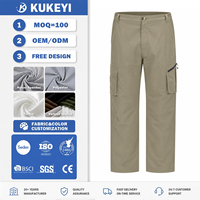 Celana Cargo Pria Ripstop Nylon Stretch Taktis Celana Kerja Multi Kantong Cepat Kering Celana Hiking Kerja OEM/ODM Grosir