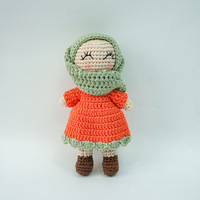 Ensemble de porte-clés en peluche en coton pur pour bébé musulman au crochet fait à la main, jouet en peluche, bricolage, artisanat, cadeau pour enfants, fournitures de fête