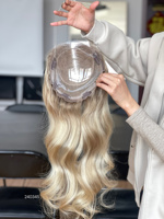 SHY Mini Crown Wig, Perruque en Cheveux Humains Premium, Solution pour la Perte de Cheveux Partielle, Lace Front, Longueur Personnalisée, Marque Privée