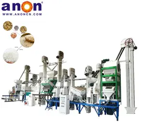 ANON 30-40 TPD Auto Complete Rice Mill Plant Stable Performance Industrial Good Quality Rice Flour Milling Machine