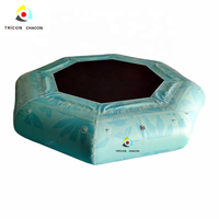 Plateforme de trampoline aquatique gonflable TRICON R-002, capacité 500 kg, matériau PVC, jeux aquatiques pour la mer, la plage ou le lac - Amusement flottant