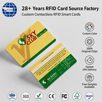 Carte d'accès RFID personnalisée en PVC, carte d'identité 13,56 MHz, carte intelligente sans contact programmable pour bureau, hôtel, salle de sport et parking