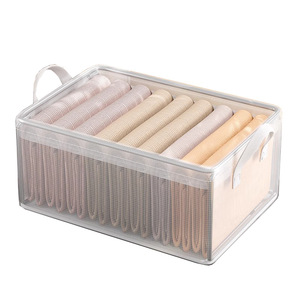 Caja de Almacenamiento Transparente para Armario Yinna, Rectangular, Plegable, Apilable, con Compartimentos para Ropa, Ropa Interior y Calcetines - Product Image 5