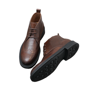 Style coréen haut rétro britannique pour Martin bottes bottes <span class=keywords><strong>Chukka</strong></span> à la mode pour hommes hauteur augmentant intérieur transfrontalier transfrontalier - Product Image 5