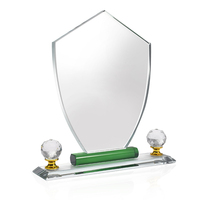 Nouveau produit en gros Plaque transparente commémorative K9 Blank Shield Crystal Trophy Award