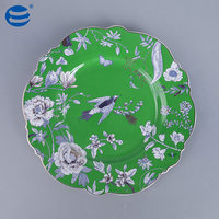 Lot de 20 assiettes en céramique de luxe imprimées de fleurs bleues avec tasse à thé et tasse à café service de vaisselle en porcelaine de Chine