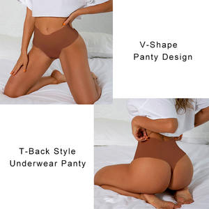 Hipster Hot Sales Women Underwear Workout Panties Seamless Thongs Middle Waist Seamless Bikini Tangas to <strong>Lady</strong> - Product Image 2