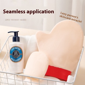 Gants applicateurs de bronzage auto-bronzant en velours tendance, pour une application rapide de lotion, doux et confortables, outil indispensable pour les personnes pressées, avec toucher floqué - Product Image 2