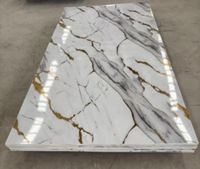 Plaque en PVC solide effet marbre, panneau décoratif en PVC avec revêtement UV pour surfaces murales et meubles