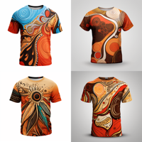 Aibort Vêtements aborigènes Chemises polo homme Australie UPF 50 + Unité communautaire T-shirt polo unisexe