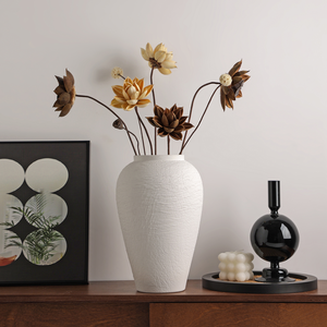 TONFO Wabi-Sabi motivo in pietra testurizzata vaso pezzo decorativo per la nuova casa in movimento - Product Image 5