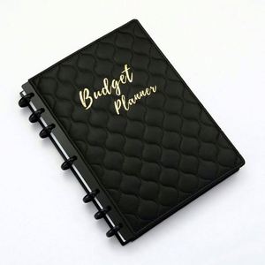 Carnet de planification budgétaire mensuelle personnalisé en cuir PU à spirale, avec 80 feuilles de papier – Vente en gros - Product Image 5