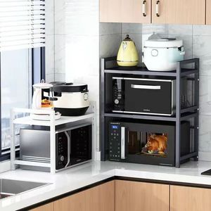 Étagère <span class=keywords><strong>de</strong></span> rangement pour micro-ondes <span class=keywords><strong>à</strong></span> 2 niveaux, <span class=keywords><strong>à</strong></span> placer librement dans la <span class=keywords><strong>cuisine</strong></span>, en métal noir/blanc, <span class=keywords><strong>support</strong></span> <span class=keywords><strong>de</strong></span> rangement <span class=keywords><strong>de</strong></span> bureau pour livres - Product Image 5