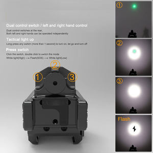 Đèn <span class=keywords><strong>laser</strong></span> mini 800 Lumens và đèn pin chiến thuật tích hợp có thể điều chỉnh màu xanh lá cây, có thể sạc lại - Product Image 3