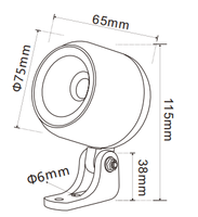 Projecteur LED de jardin IP65 étanche 3W 3500K blanc chaud, angle de faisceau 120°, DC24V, aluminium, haute luminosité, 90 Ra, 3 ans de garantie, CE RoHS