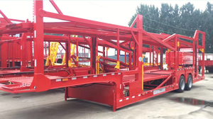 Transporteur de <span class=keywords><strong>voiture</strong></span> squelette plat avec couvercle anti-poussière et camion Semi-remorque de Transport à vendre - Product Image 6