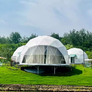 Dôme géodésique pliable d'extérieur pour jardin, tente transparente effet ciel étoilé, avec salle de bain en tissu maillé, 2000-3000mm, imperméable - Product Image 5