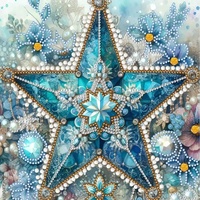 Kit de Peinture Diamant DIY Motif Fleur Bleue Danseuse Style Américain Forme Spéciale Rectangulaire Décoration Murale en Cristal pour la Maison