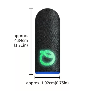 Thoáng khí mồ hôi-proof Găng tay chơi <span class=keywords><strong>game</strong></span> với màn hình cảm ứng ngón tay tay áo Bạc & sợi carbon trò chơi ngón tay tay tay áo - Product Image 5