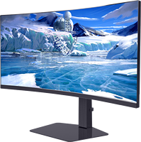 Monitor Curvo Ultraancho para Juegos de 34 Pulgadas, 180Hz, VA, Sin Bisel, con Brillo VGA de 400cd/m, Tiempo de Respuesta de 5ms para Esports