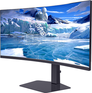 Moniteur de jeu <span class=keywords><strong>incurvé</strong></span> ultra-large de 34 pouces, 180 Hz, dalle VA sans bordure, écran <span class=keywords><strong>PC</strong></span> avec luminosité VGA de 400 cd/m², temps de réponse de 5 ms pour l'e-sport - Product Image 3
