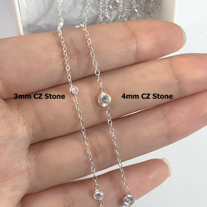 Nouvelle chaîne plate en or 14 carats de 1,7 mm avec zircon pour la fabrication de bijoux permanents 2025 - Product Image 3