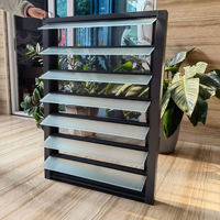 Région sud-africaine cadre en alliage d'aluminium antivol stores verticaux en verre écrans gris pour hôpitaux appartements persienne roulant