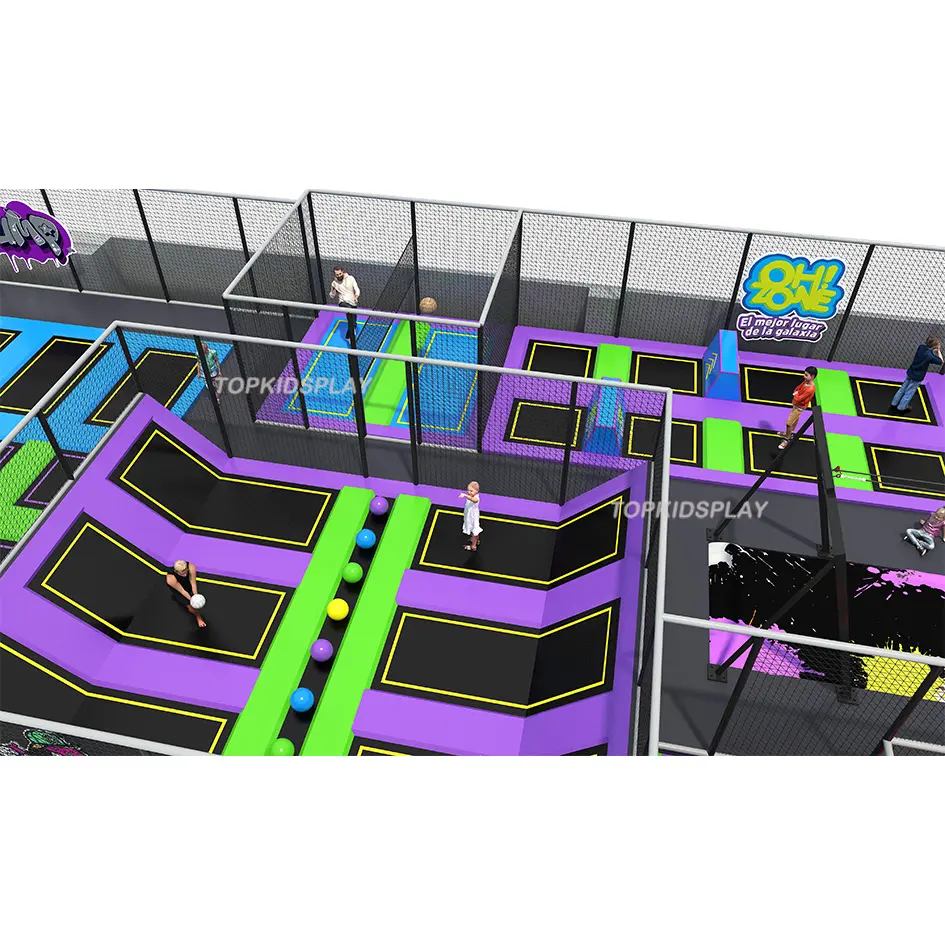 China Factory Großer kommerzieller Vergnügung spielplatz Springen Indoor Trampolin Park Ausrüstung für Kinder