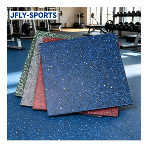 Dalles de sol en caoutchouc haute densité antidérapantes et emboîtables pour studio de CrossFit, salle de sport à domicile, protection antichoc - Product Image 1