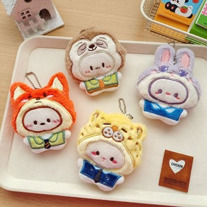 Pendentif en peluche de dessin animé, petit animal mignon (<span class=keywords><strong>lapin</strong></span>, renard, léopard), <span class=keywords><strong>accessoire</strong></span> de sac - Product Image 1