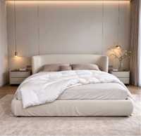 Nouveau design de meubles pour la maison, lit queen size moderne haut de gamme avec revêtement en tissu, lit king size luxueux en bois pour chambre à coucher, hôtel