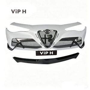 Paraurti Anteriore <span class=keywords><strong>Alfa</strong></span> <span class=keywords><strong>Romeo</strong></span> Giulia GTAm con <span class=keywords><strong>Logo</strong></span>, Facile Installazione, Kit Carrozzeria in Fibra di Carbonio - Finitura Nera Lucida, Miglioramento delle Prestazioni - Product Image 4