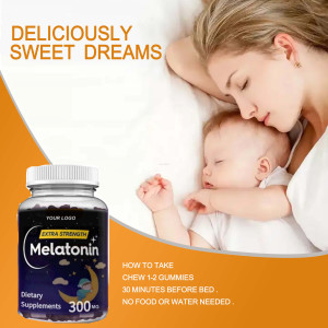 सॉरेसन स्लीप ग्मी पूरक मेलाटोनिन 10 मिलीग्राम वयस्क नींद समर्थन शाकाहारी आहार कार्बनिक विटामिन मेलाटोनिन गुम्मस - Product Image 5