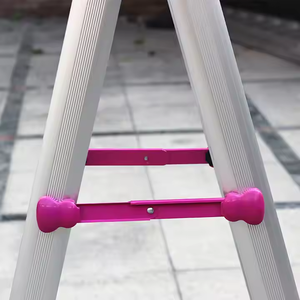 Escalera de aluminio plegable y portátil de varios tamaños, <span class=keywords><strong>reposapiés</strong></span> integrado ultraligero y ensanchado, escalera para el hogar con cubiertas antideslizantes - Product Image 2