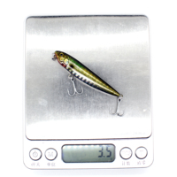 Leurre artificiel flottant de surface pour la pêche en eau douce, Stickbait 60mm 3.4g, pour la pêche au Black Bass en rivière, lac et ruisseau