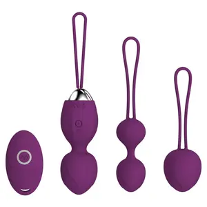 Telecomando pesi kegel vibranti di alta qualità rafforza i muscoli del pavimento vaginale e pelvico bolas kegel balls set