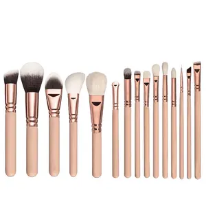 15Pcs Groothandel Make-Up Borstel Set Wit Nano Wol Fiber Borstel Make-Up Nieuwe Concealer Foundation Brush Vrouwen Beauty Accessoires