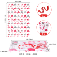 Sacs cadeaux en plastique adorables en forme d'éléphant avec cordon de serrage, emballage pour cadeaux de fête pour les anniversaires d'enfants et les baby showers