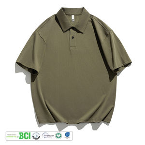 Camisetas Polo de Algodón Pique de 250 Gsm con Logotipo Personalizado, 3 Colores, Estilo Urbano, Vintage, Oversize, Degradado, Lavado Ácido, Hombros Caídos - Product Image 1