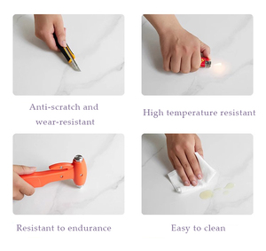 Ensemble de Tables Basses en Verre pour Petit Appartement Salon Moderne Simple <span class=keywords><strong>Table</strong></span> Basse Ronde Télescopique avec Rangement - Product Image 6