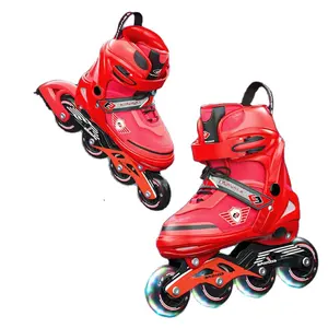 Gosome Hot Selling Professionele Fabrikant Comfortabele Goedkope Inline Verstelbare Knipperende Rolschaatsen Schoenen 4 Wiel Voor Kids