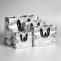 Tas Kertas Laminasi Embos Foil Emas Mewah Custom YZ dengan Logo, Ukuran Besar & Sedang Warna Putih - Ideal Sebagai Tas Pernikahan