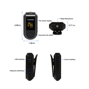QU22 Profesional Inalámbrico Mini Lavalier Solapa Micrófono Metal Plástico Cancelación de ruido Largo alcance USB portátil para iPhone - Product Image 4