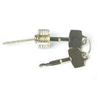 5 Pcs Essai Clés Ensemble Transparent En Forme de Croix Cadenas de Pratique Outils de Serrurier